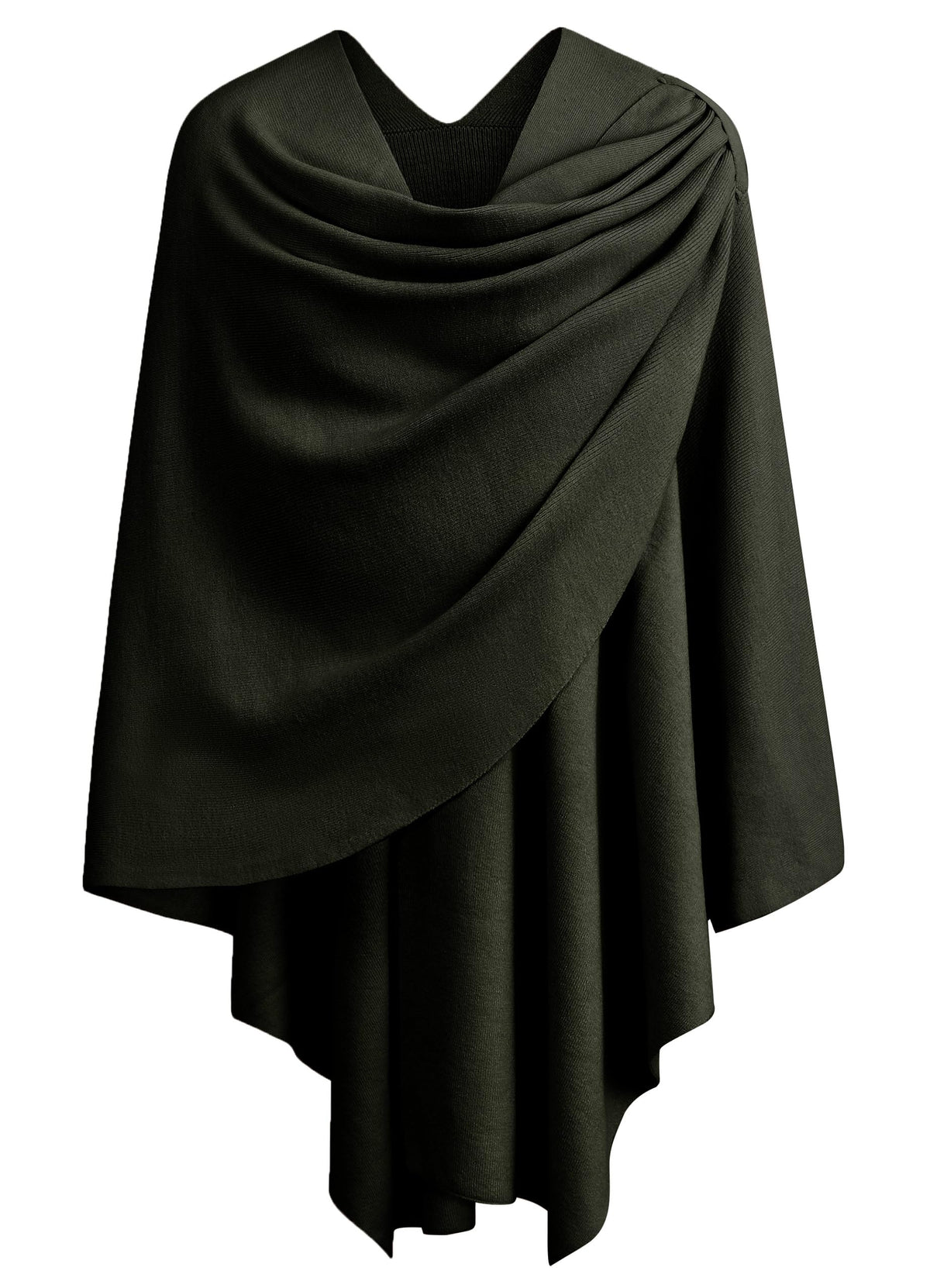 PULI Womens Cross Front Poncho Shawl Wrap Elegant Wedding Formal Gift