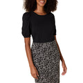 Amazon Essentials Women's Regular-Fit Twist Puff Sleeve Crewneck T-Shirt