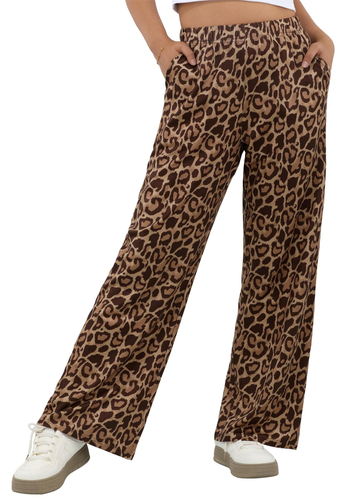 IWOLLENCE Women's Casual Loose Checkered Wide Leg Pants High Waist Straight Lounge Y2K Gingham Trousers