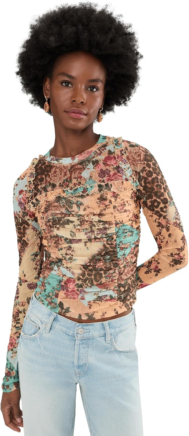 Free People Ariana Long Sleeve Ruched Top