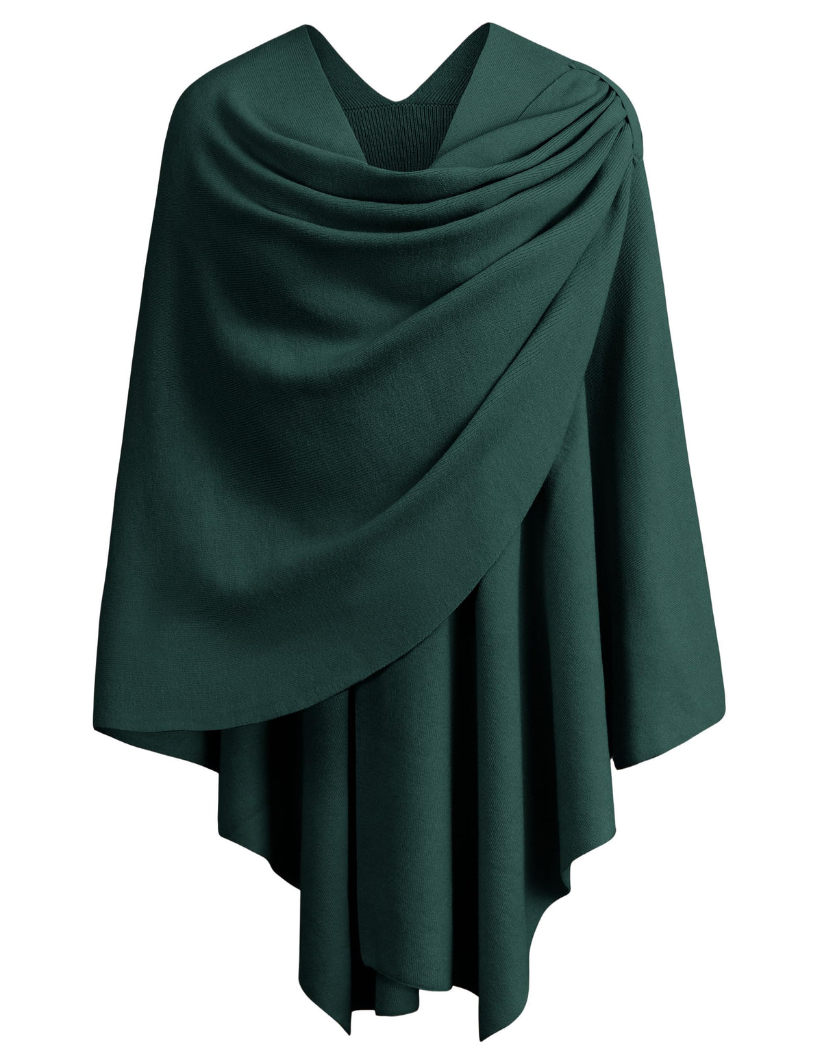 PULI Womens Cross Front Poncho Shawl Wrap Elegant Wedding Formal Gift