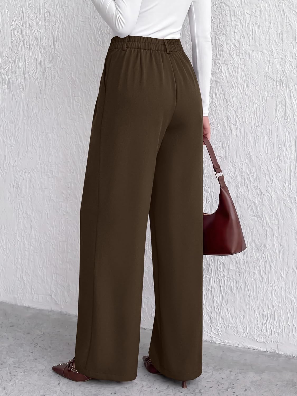 PRETTYGARDEN Women's Dress Pants Wide Leg Flowy Trousers