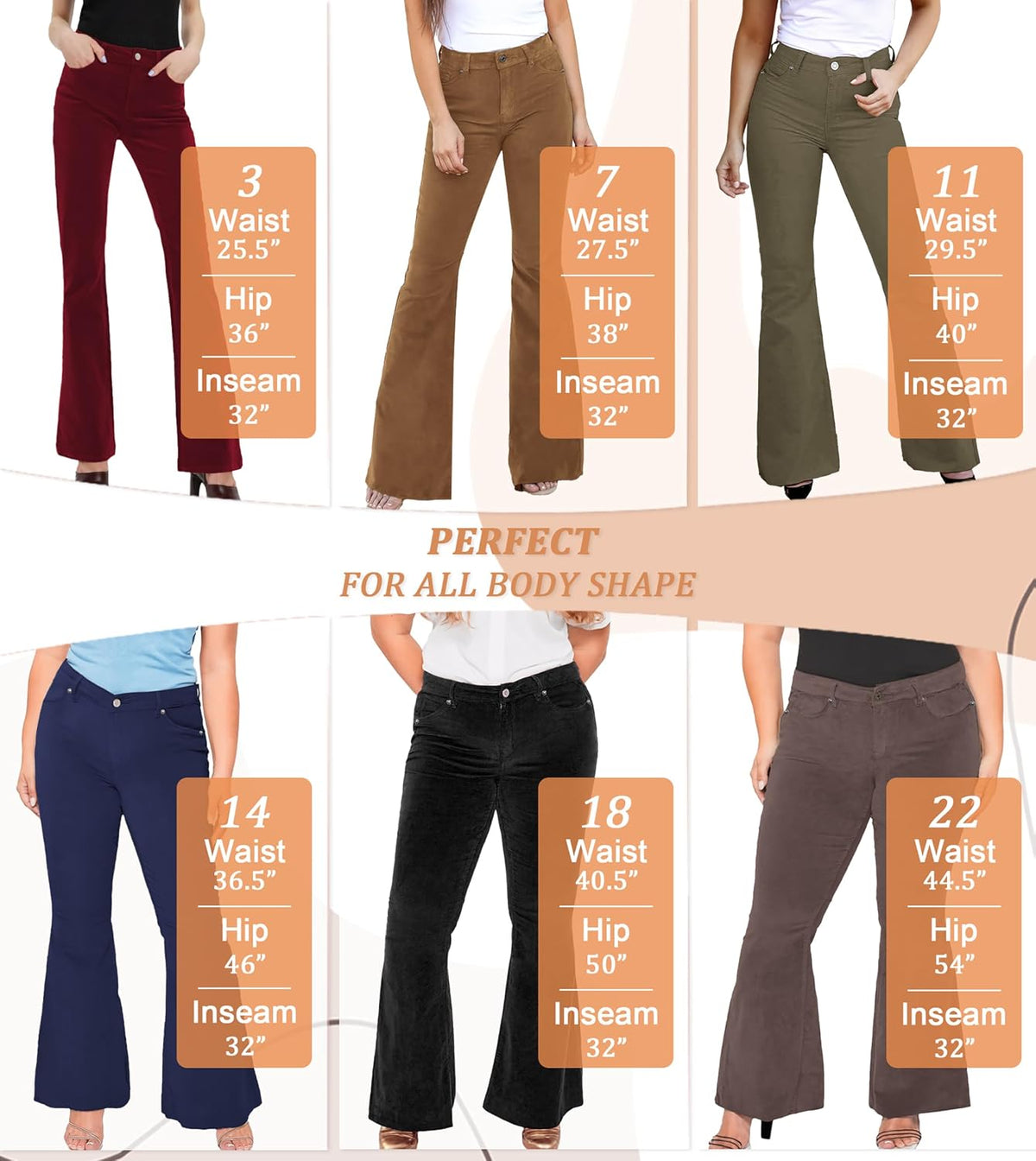 Hybrid & Company Women's Stretch Bootcut Pants