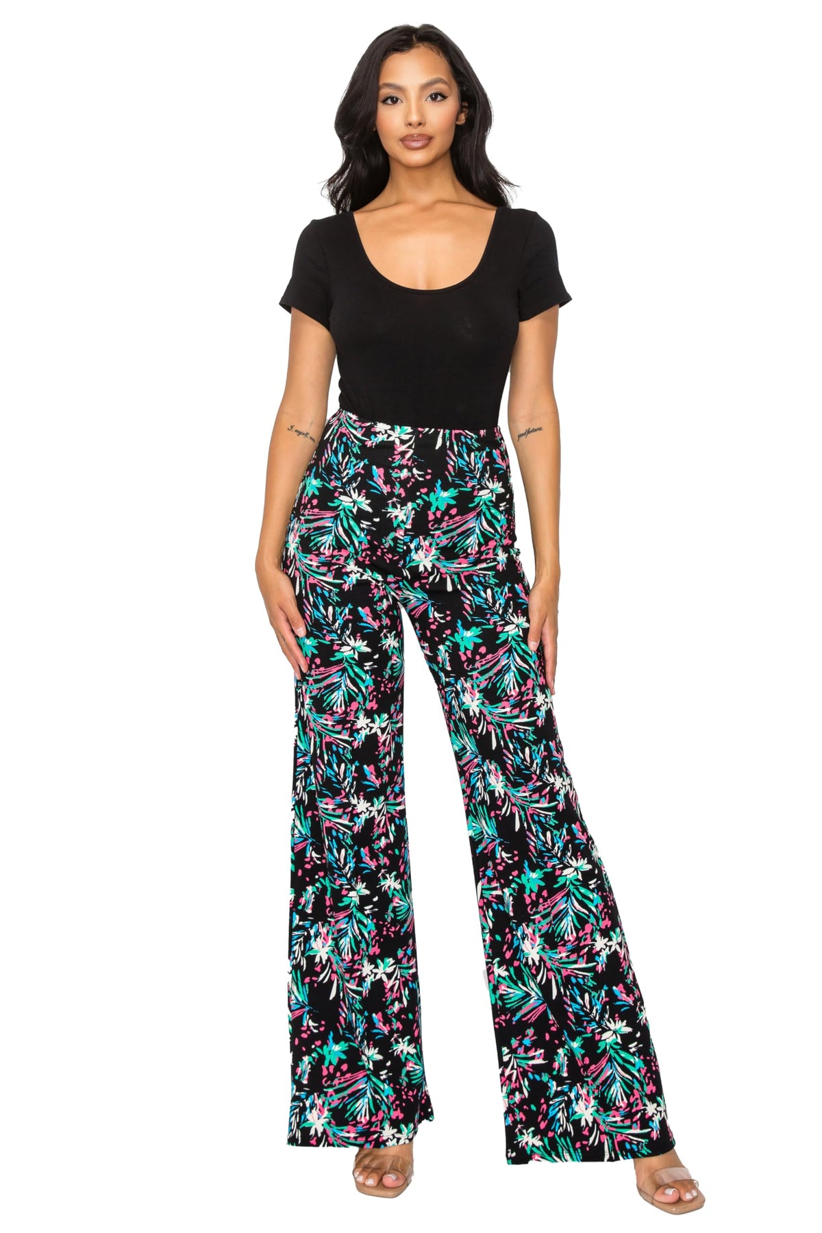 Cemi Ceri Women’s High Waist Wide Leg Dress Pants – Flared Business Slacks for Office, Work & Casual Wear, Stretch Comfort