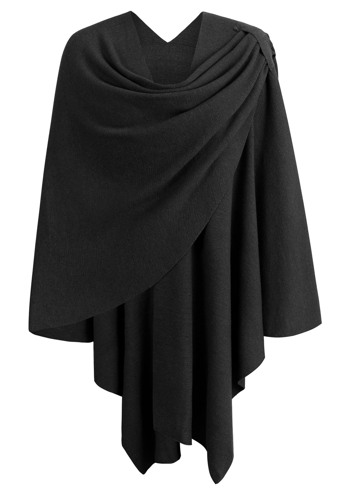 PULI Womens Cross Front Poncho Shawl Wrap Elegant Wedding Formal Gift