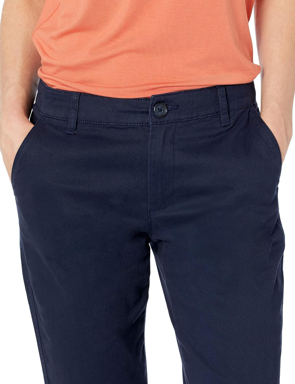 Amazon Essentials Women's Curvy Straight-Leg Mid-Rise Stretch Twill Chino Pants