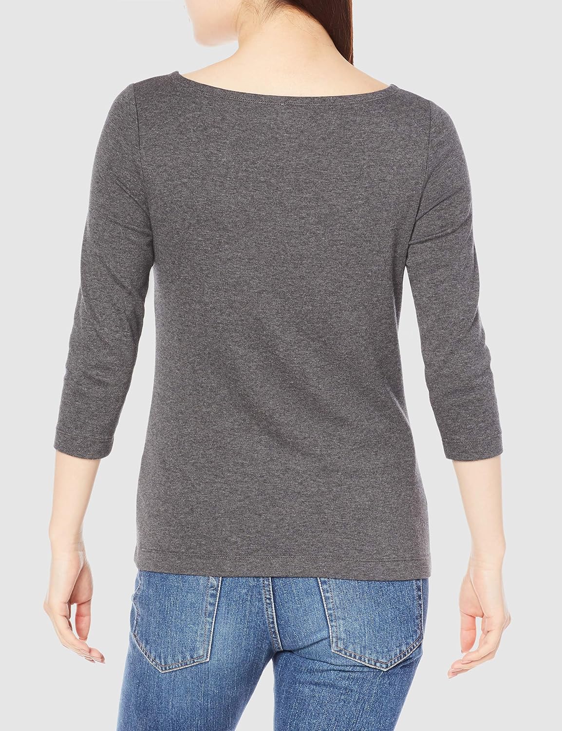 Amazon Essentials Women's Slim-Fit 3/4 Sleeve Boat Neck Cotton Modal T-Shirt